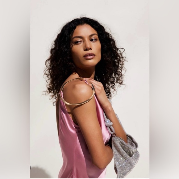 Cult Gaia Azariah Pink Silk Slip Mini Dress - Picture 5 of 8